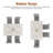 5 Piece Dining Table Set For 4, Rectangle Faux Marble Dinette Set With 4 Upholstered Chairs For Kitchen, Breakfast Nook, Small Space-2070535237-2070535239