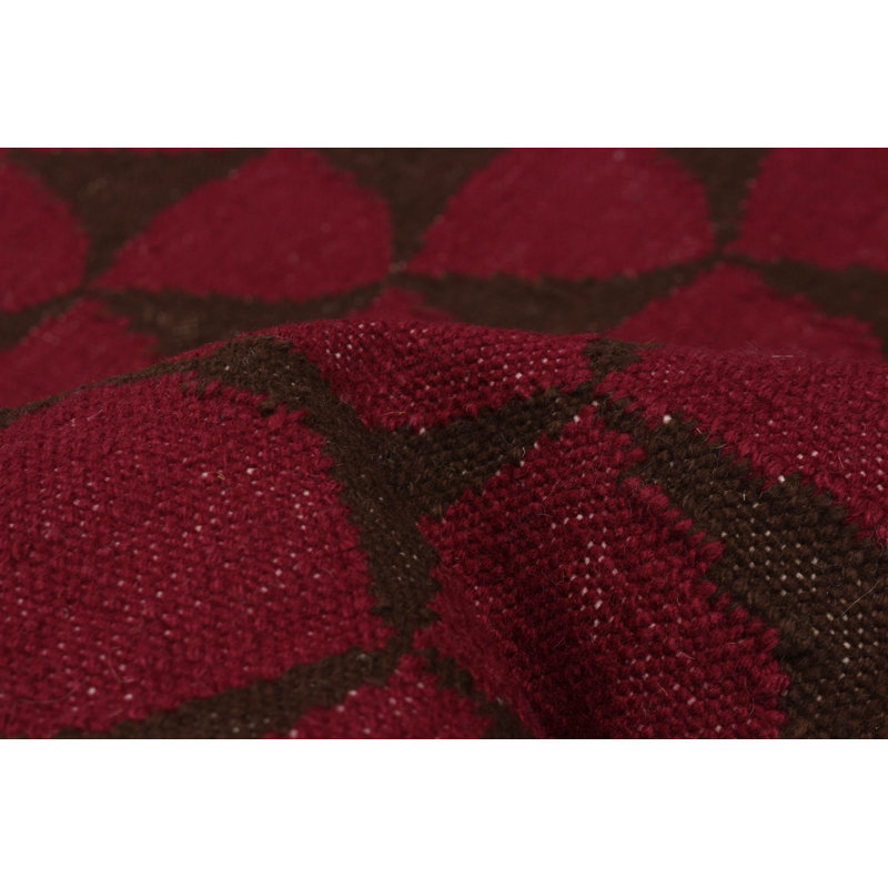 Tapis bordeaux en laine nouvel âge unique 5 pi 2 po x 8 pi