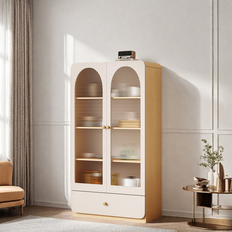 Lobsien, (4 tablettes) H 66,1 po x l 23,6 po x P 16,5 po, Burlywood / blanc