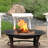 Cimino Round Wood-Burning Black Finish Steel Replacement Fire Bowl - 23"-562166539