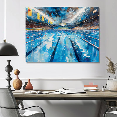 Olympic Swimming Pool Before The Race I - Swimming Wall Decor