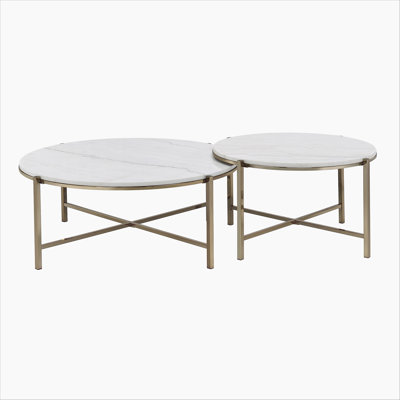 Ensemble de tables gigognes en marbre Zaidee