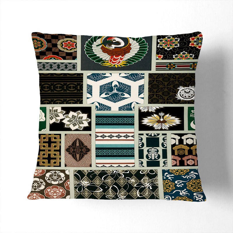 Geometric Square Throw Cushion, Stone, 55cm H x 55cm W x 20cm D
