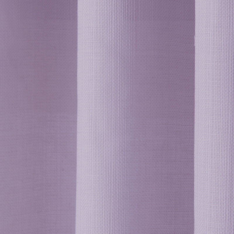 Wein Polyester / Cotton Light-Filtering Solid Color Curtain Panel with Grommet Top, 50" x 95", Purple