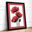Red Poppies Botanical - Framed Print-1401851600-1401851613