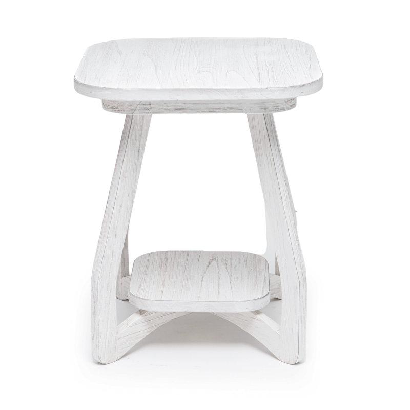 Surfside - Table de chevet - Finition blanc patiné, H 24 po x l 20 po x P 22 po
