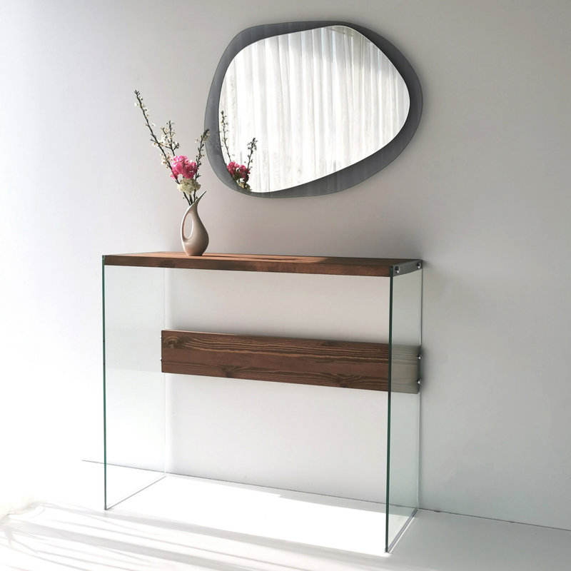 Arkoe 91cm Solid Wood Top Console Table