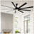 84 In Super Large Black Ceiling Fan With Remote Control