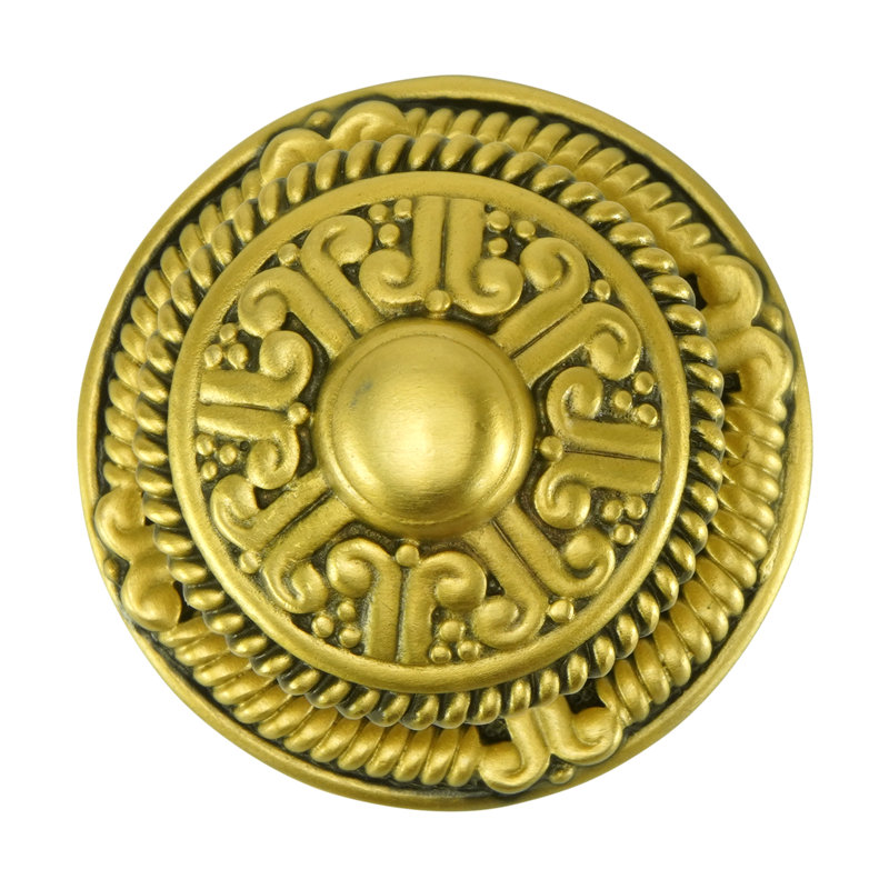 AMERICANA KNOB W/ MATCHING BACK PLATE , Gold
