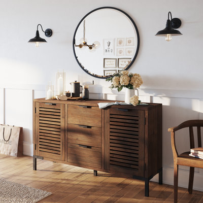 Miller 55'' Solid Wood Sideboard, Brown Sideboard