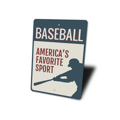 Plaque en aluminium America's Favorite Sport