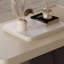 White Solid + Manufactured Wood Rectangular Coffee Table