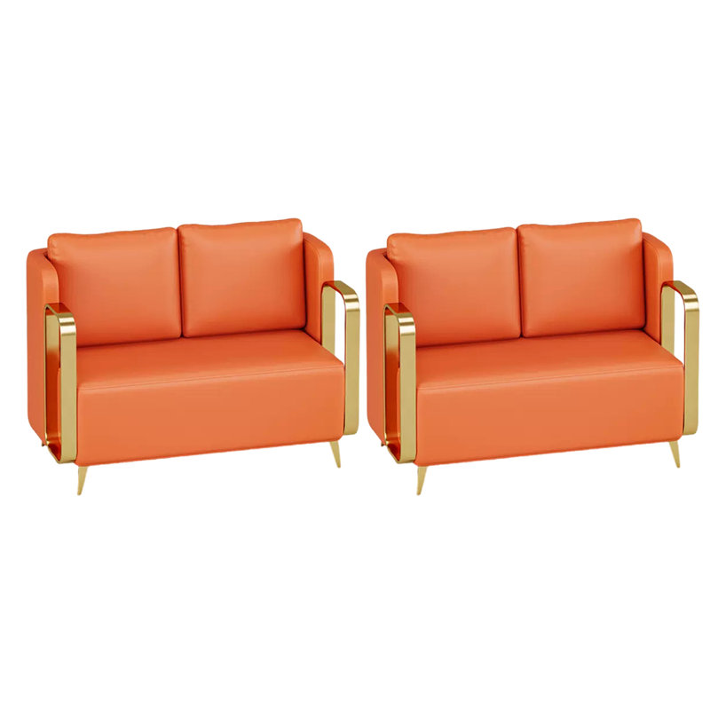 Causeuse Dejahne, Similicuir orange