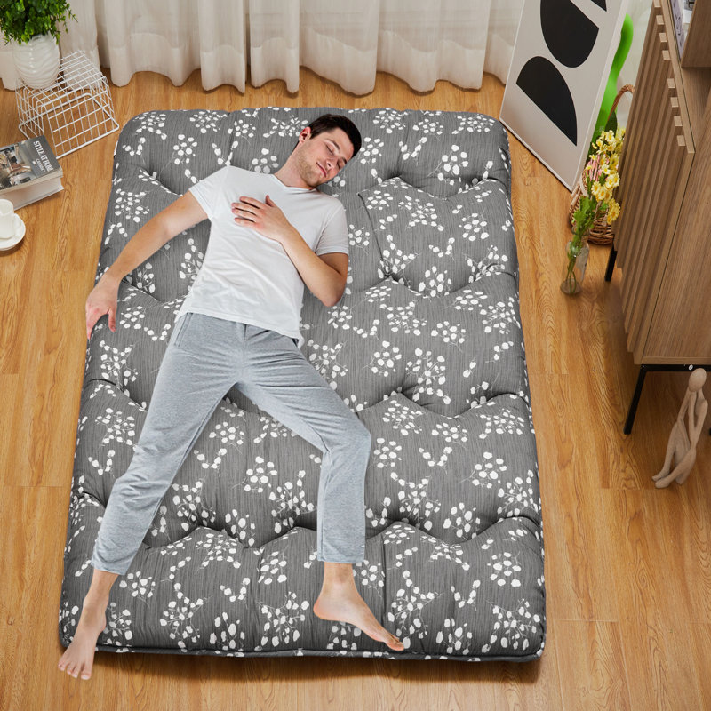 Tapis de camping pliable japonais, Gris, Lit double