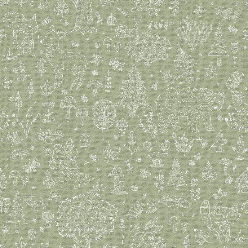 Rouleau de papier peint Little Explorers 2, Vert