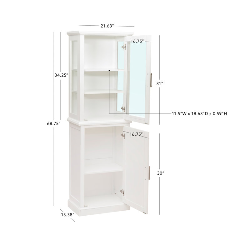 Armoire haute de salle de bain Imojen, Blanc