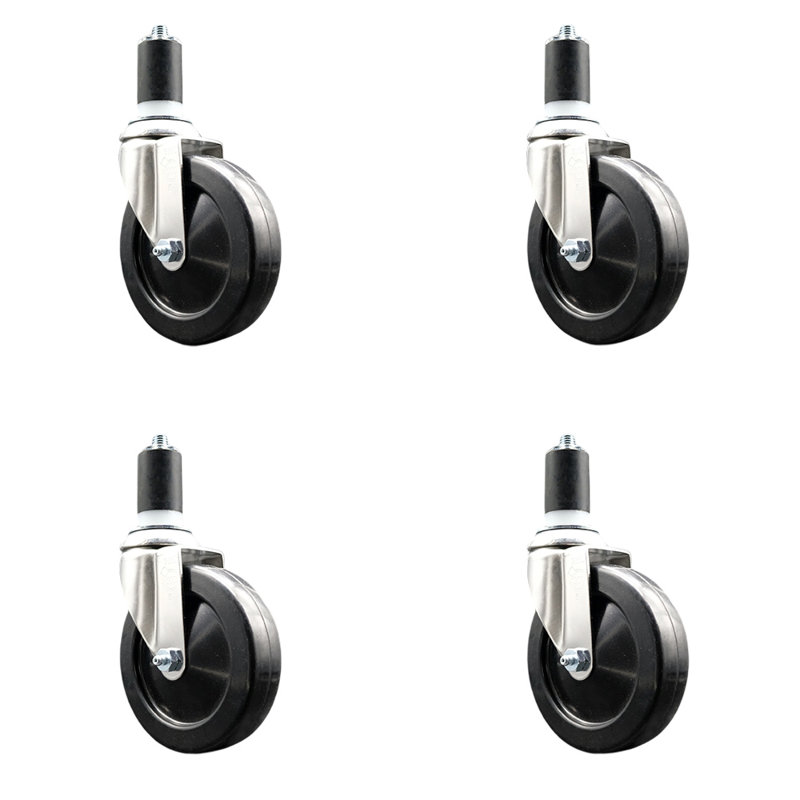 Ensemble de roulettes extensibles en acier inoxydable 316SS