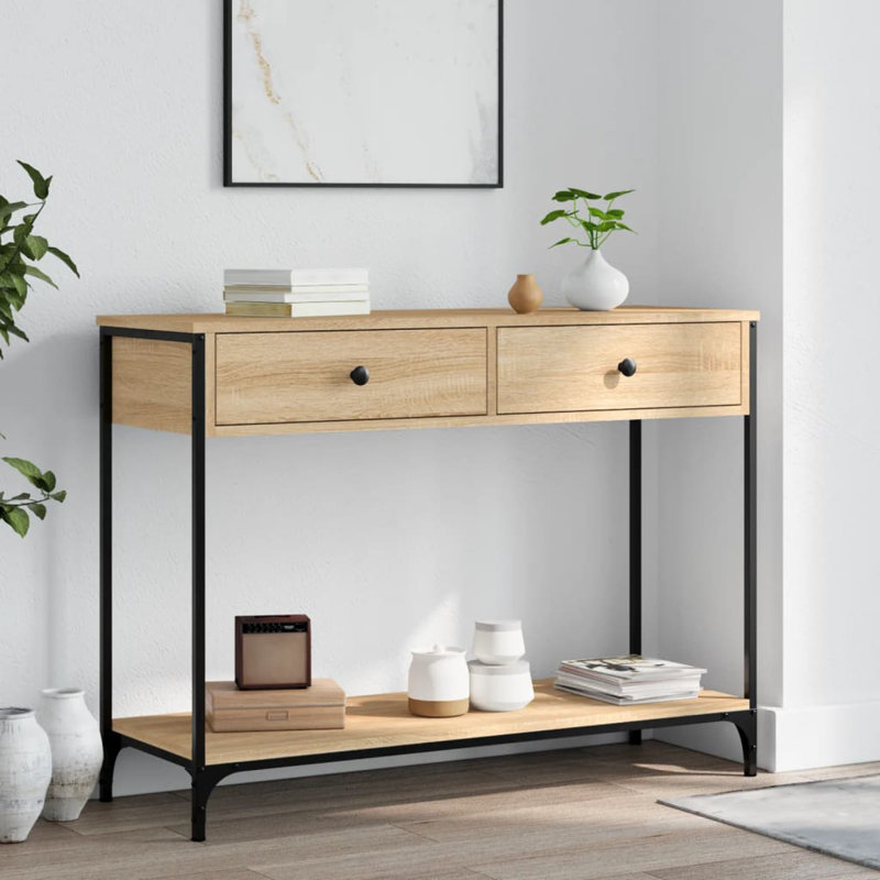 Console Table, 75cm H x 100cm W x 34.5cm D, Sonoma Oak