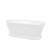 DreamLine Abbey 66 3/4 in. L x 31 1/2 in. W x 23 7/8 in. H Acrylic Double Ended Freestanding Tub, Brushed Nickel-118166345
