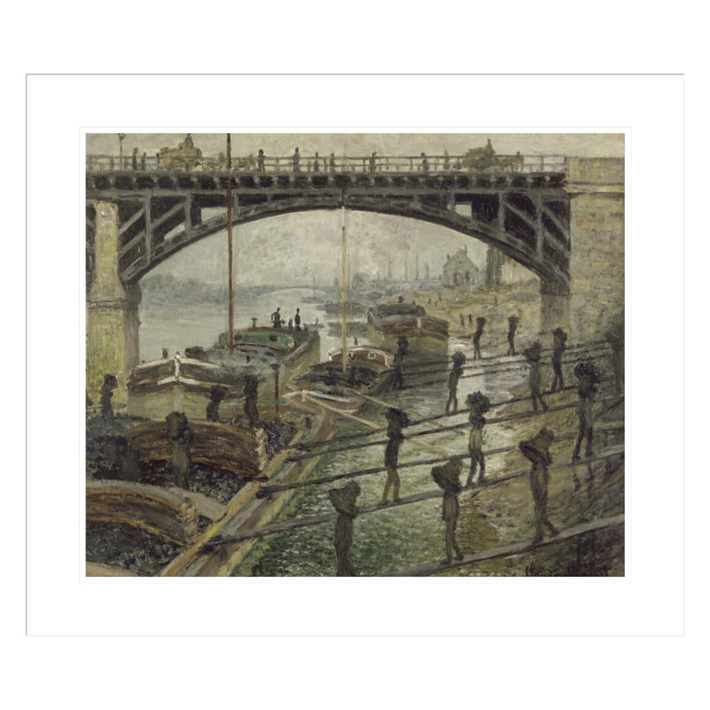 «The Coal Dockers (Les Dechargeurs de charbon)» par Claude Monet, impression giclée encadrée, H 23,5 po x l 27,16 po