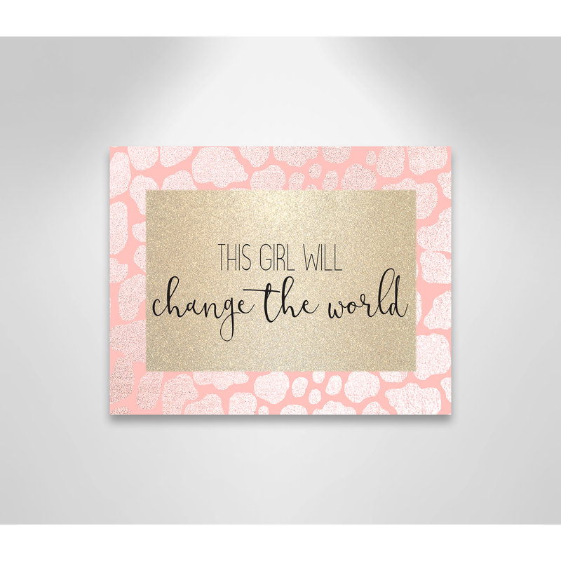 This Girl Will, impression sur papier, H 11 po x l 14 po x P 1,5 po, Canevas