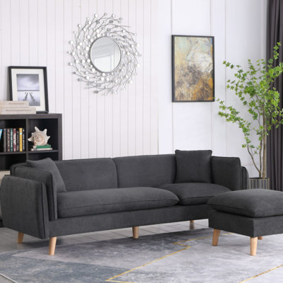 Fabric Sectional Sofa Chaise