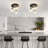 3-light Black Flush Mount Light