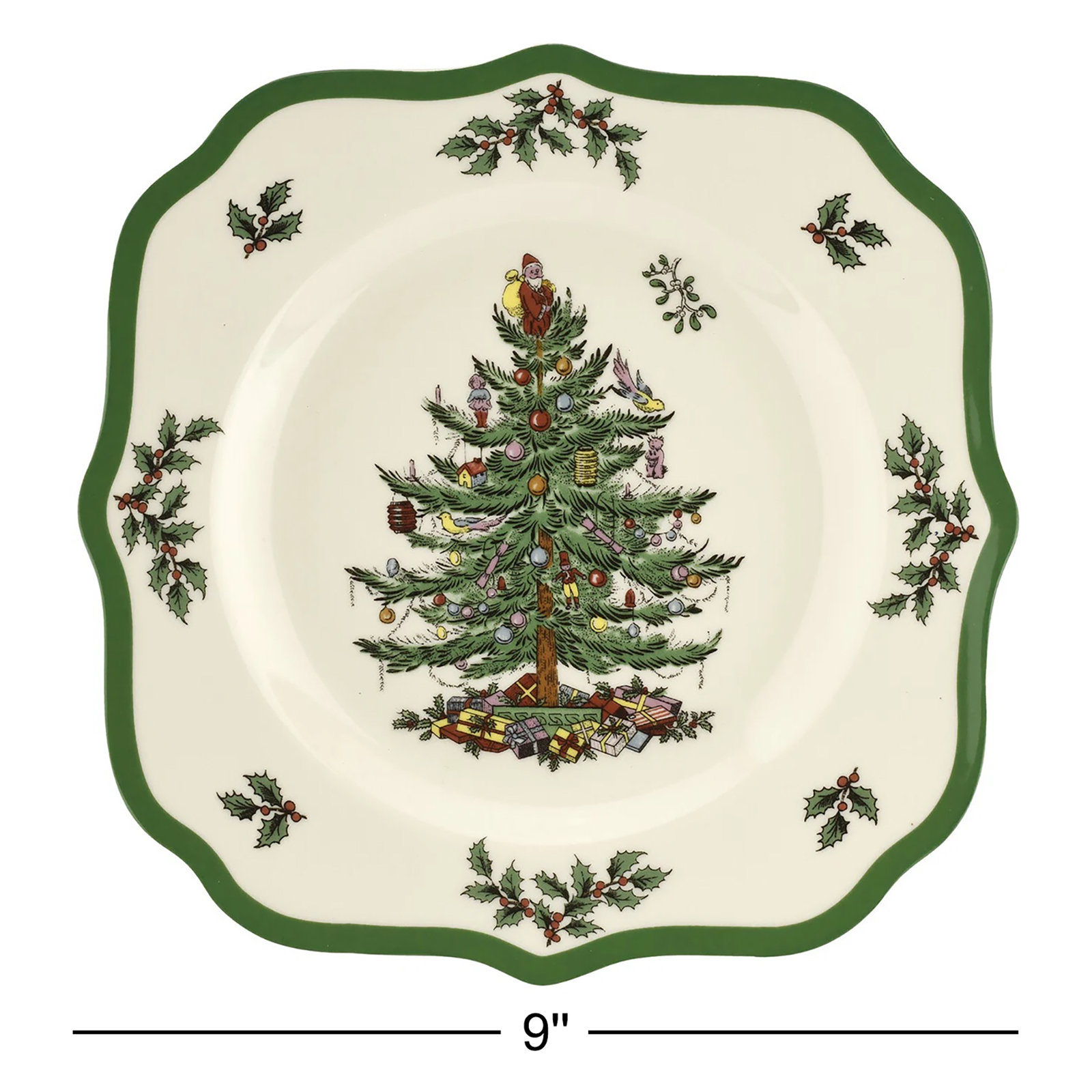 Christmas Tree 9" Salad Plate