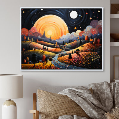 «Farmhouse Farmstead Abstraction Pointillism I», reproduction sur toile