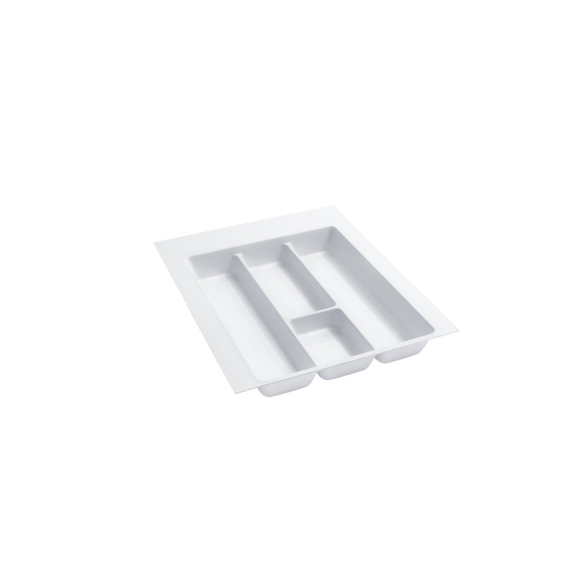 Organisateur utilitaire pour garniture de tiroir Rev-A-Shelf, H 2,38 po x l 17,5 po x P 21,25 po, Blanc