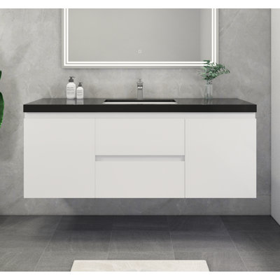 Castin 60" Wall-Mounted Single Bathroom Vanity Set
