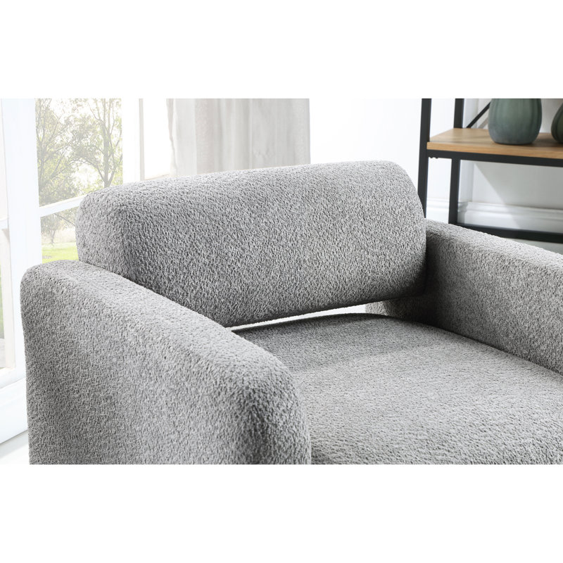 Panane 32'' Wide Armchair, Gray Boucle