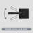 Square Matte Black Privacy (Bed & Bath) Door Lever