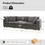Canapé modulaire surdimensionné en duvet synthétique Alberto-1171479692