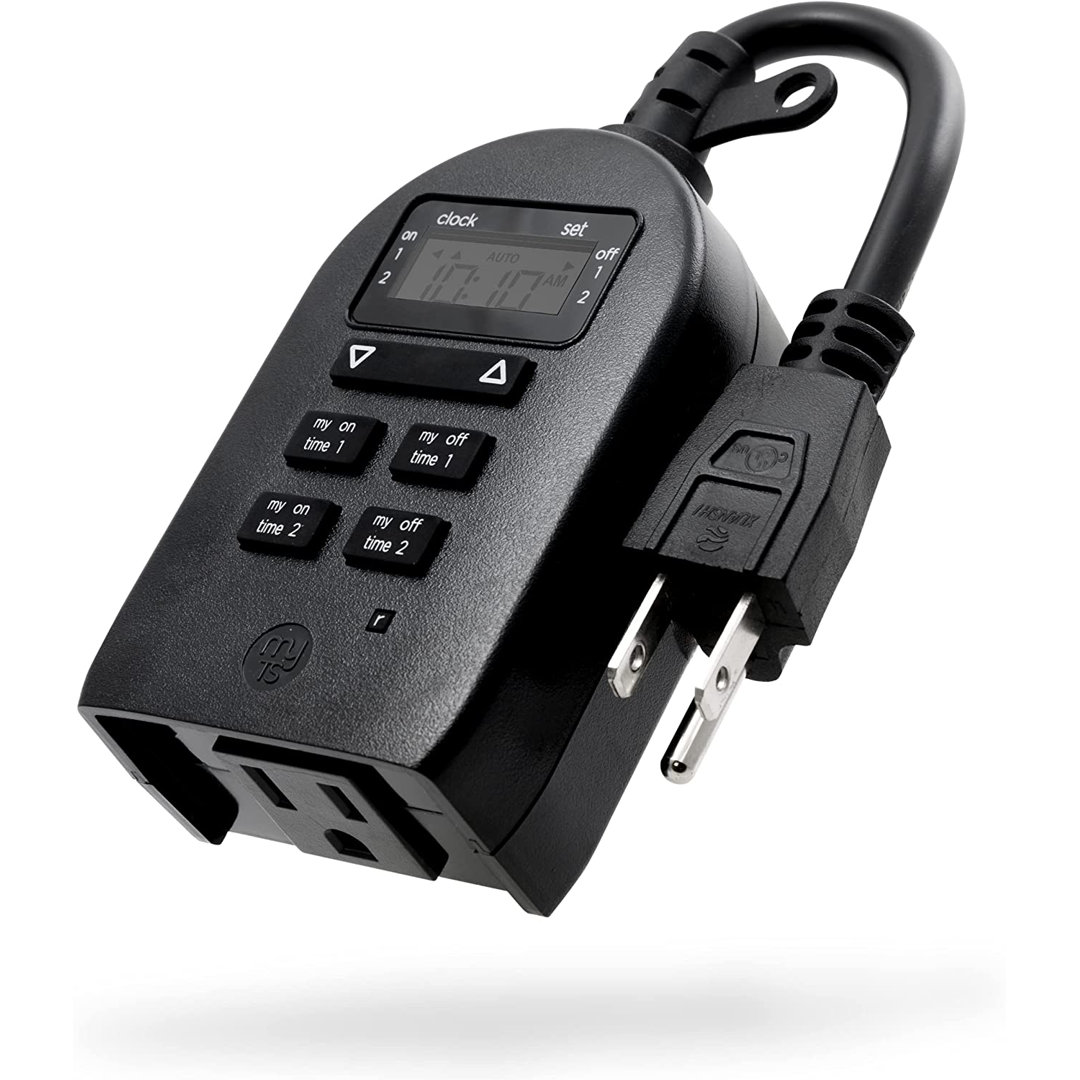 MyTouchSmart Simple Set, 1 Outlet Outdoor/Indoor Digital Timer myTouchSmart