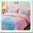 Mermaid Scales Comforter Set - Fish Scale Pattern Bedding with 2 Pillow Shams, Decorative Fantastic Fish Design, Seamless Pattern Comforter Set