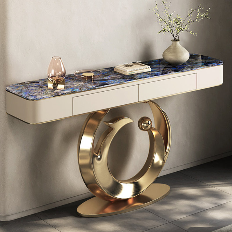 Modern light luxury simple console table, 39" H x 47.2" W x 13.8" D