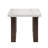 Edwyn White Natural Marble Top & Espresso Finish End Table