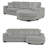 Corduroy Tufted Sleeper Sectional Sofa L-Shaped Convertible Sofa Bed with Modular Arc-Shaped Ottoman, Left/Right Chaise Configuration & High-Density Foam Cushions-974774187