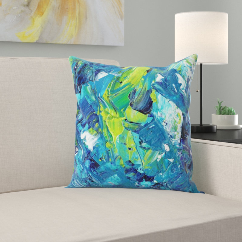 Coussin décoratif à peinture