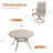 Outdoor Patio Dining Set - 41.7” Round Table with Umbrella Hole & Storage Shelf + 4 Swivel Chairs-576831745