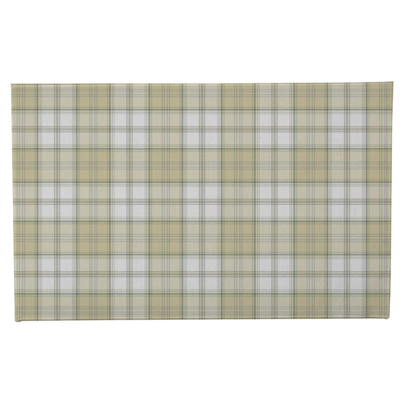 Bully Plaid Outdoor Doormat, 17" W x 24" L, Yellow