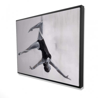 Dancer On Aerial Silks Print On Canvas