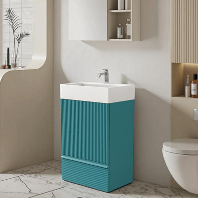 20" Small Freestanding Bathroom Vanity With Sink