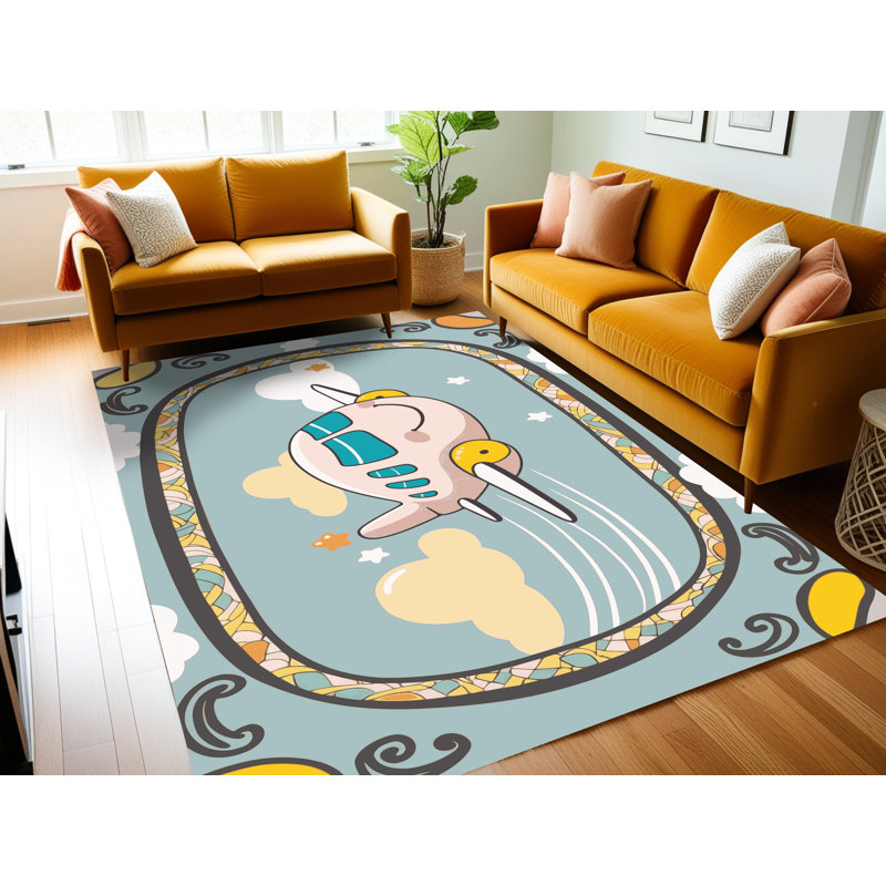 Tapis pour enfants East Urban Home, Rectangle de 5 pi x 8 pi