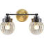 Meuble-lavabo 4 lumières à DEL à intensité variable bronze antique / noir mat-1801302418