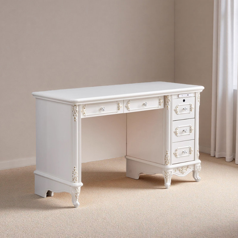 Bureau d'écriture avec rangement rétro, H 31,49 po x l 55,11 po x P 22,83 po