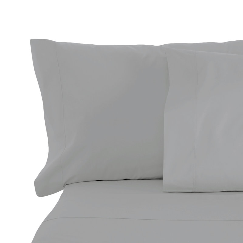 Microfiber Pillowcase - Set of 2, Queen Pillowcase, Silver