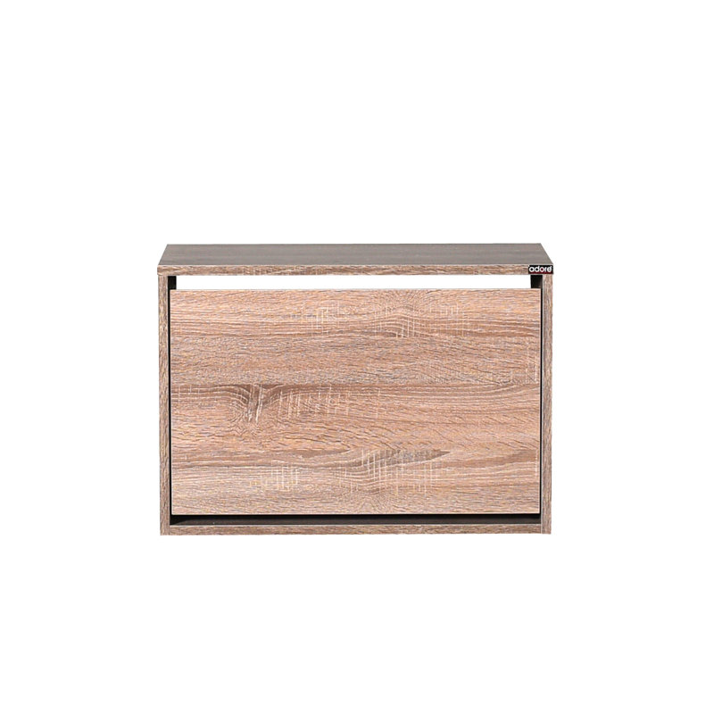 Armoire à chaussures moderne 23,6 po x 16,5 po x 11,8 po | 100% panneau de particules enduit de mélamine, épaisseur: 0,6 pouce | Nombreuses tablettes, conception à fixation murale | Solution de rangement élégante pour vestibule et couloir, peu encom