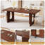 Table de salle à manger 71 po rectangulaire moderne pour 6 à 10 personnes, plateau de table très épais avec pieds robustes, table de salle à manger polyvalente pour la cuisine, la salle de conférence et la maison-1005105276
